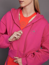 adidas by Stella McCartney Sportswear Cropped Hoodie - Real Magenta