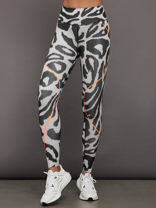 adidas by Stella McCartney TruePace Running Leggings Long Printed - Chalk Pearl/Black