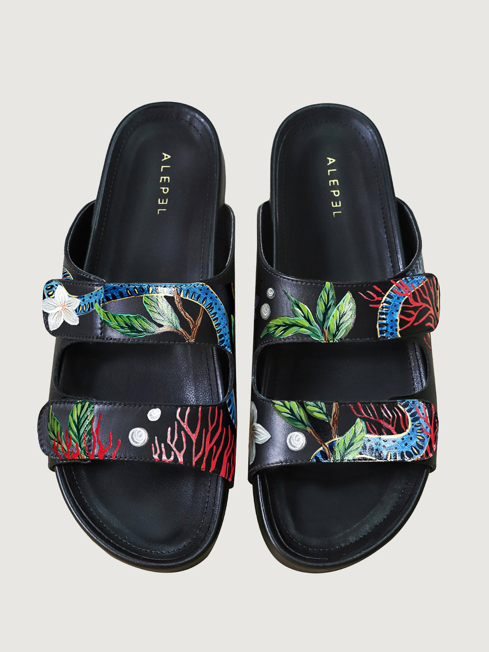 TWO STRAP SLIDE - CUSTOM SEA LIFE PRINT