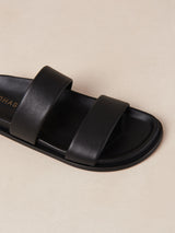 Calypso Leather Sandals - Black