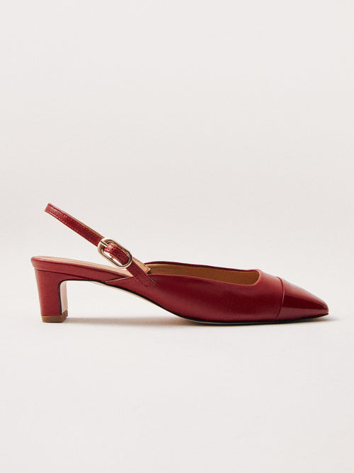 Lindy Bliss Red Leather Pumps - Red