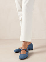 Por Do Sol Denim Ballet Flats - Denim Blue