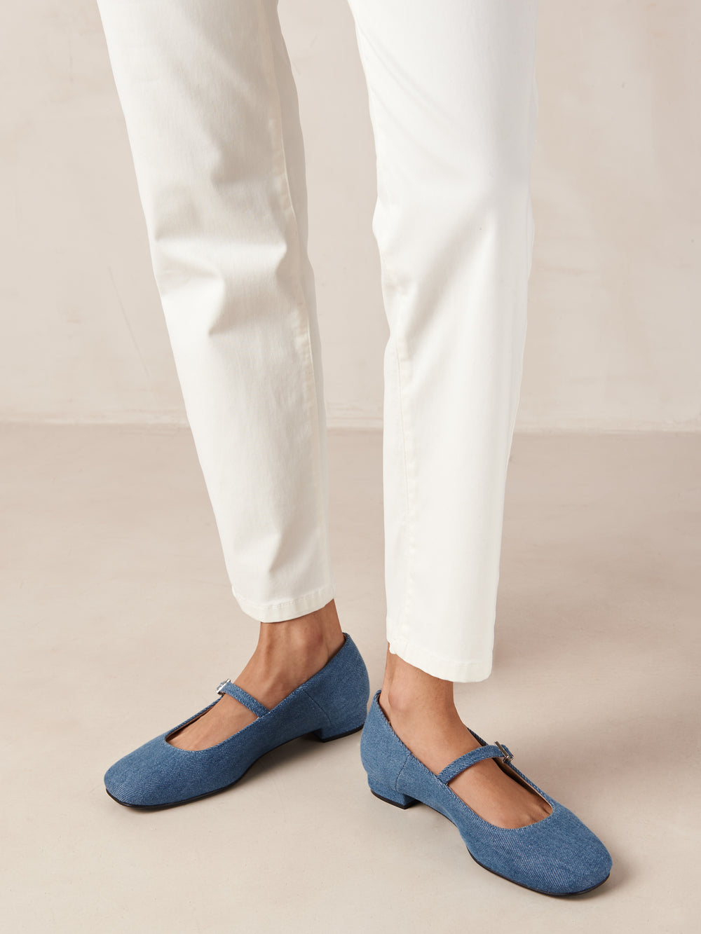 Por Do Sol Denim Ballet Flats - Denim Blue