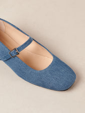 Por Do Sol Denim Ballet Flats