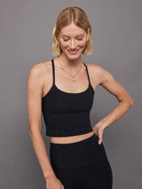 Spacedye Slim Racerback Cropped Tank - Darkest Night