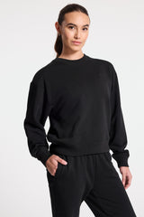 Classic Logo Terry Crewneck Sweatshirt - Black