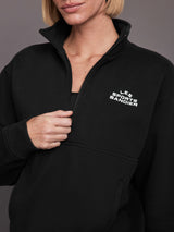 Les Sports Bandier 1/2 Zip Sweatshirt - Black/White