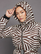 Lucca Down Ski Jacket - Allover Zebra Print