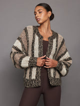 Illia Handknit Cardigan - Sesame Combo