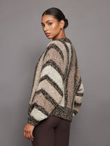 Illia Handknit Cardigan - Sesame Combo