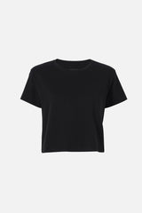 Bowery Boxy Weekend Cotton Tee - Black