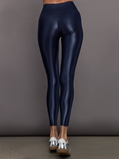 Regular Rise 7/8 Legging in Takara Shine - Navy Blazer