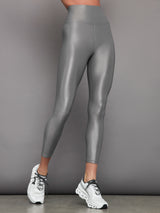 High Rise 7/8 Legging in Takara Shine - Steel Grey