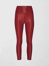 High Rise 7/8 Legging in Takara Shine - Red Dahlia