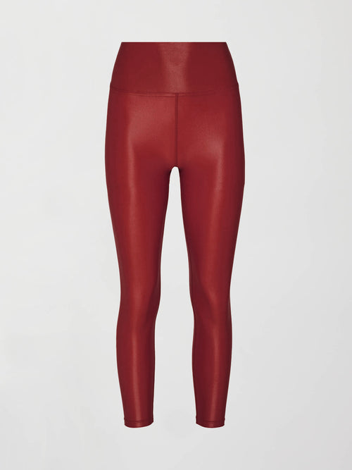 High Rise 7/8 Legging in Takara Shine - Red Dahlia