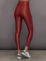 High Rise 7/8 Legging in Takara Shine - Red Dahlia