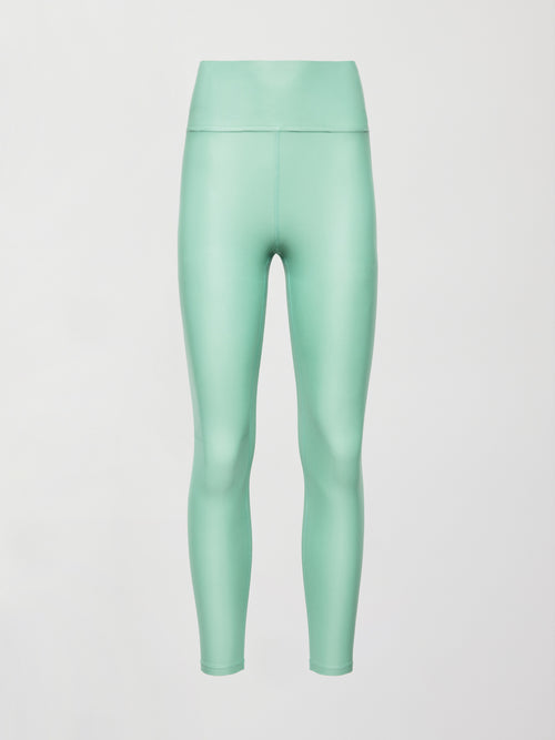 High Rise 7/8 Legging in Takara Shine - Wasabi