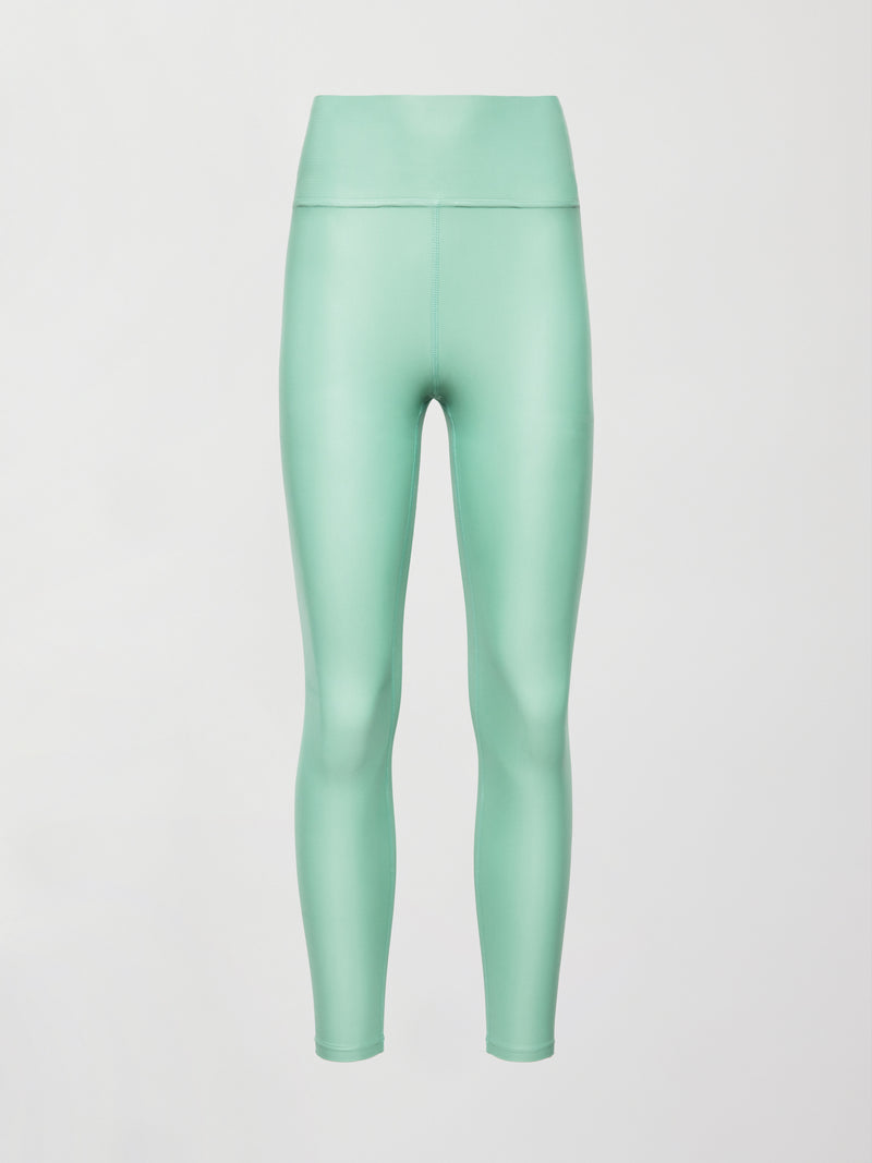 High Rise 7/8 Legging in Takara Shine - Wasabi