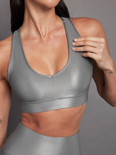 Action Bra 2.0 in Takara Shine - Steel Grey