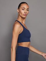 T Back Bra in Diamond Compression - NAVY BLAZER