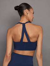 T Back Bra in Diamond Compression - NAVY BLAZER