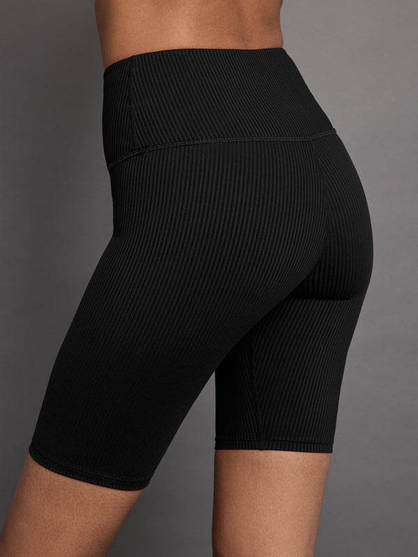 Ribbed Biker Short - Black