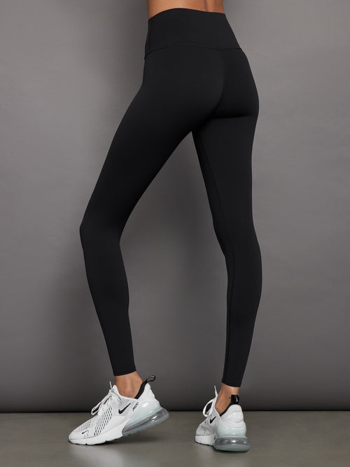 High Rise Full-Length Legging in Diamond Compression - Black