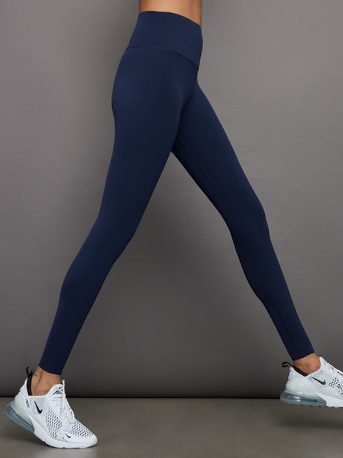 High Rise Full-Length Legging in Diamond Compression - Navy Blazer