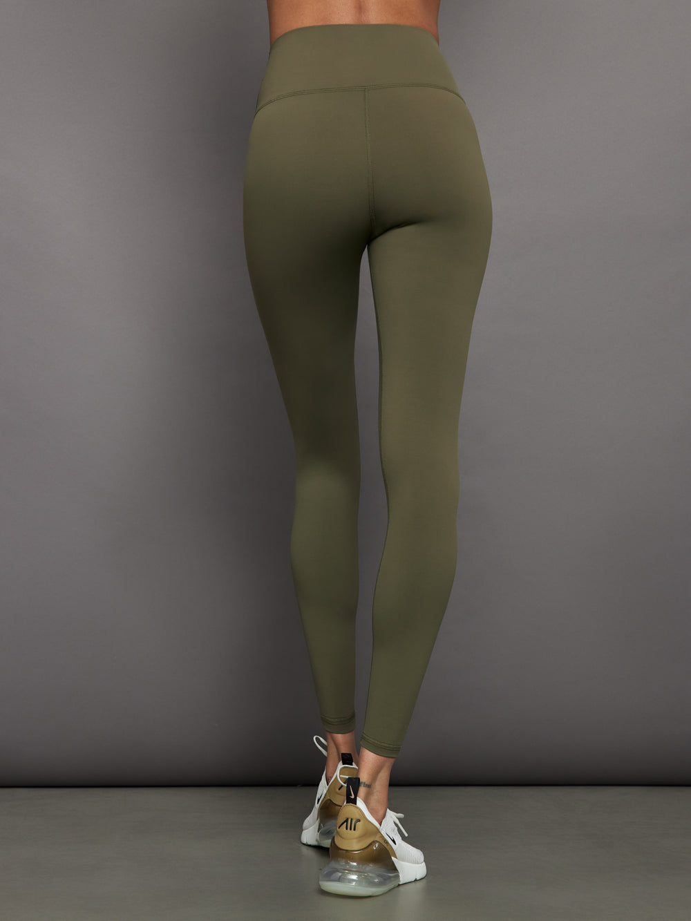 High Rise Full-Length Legging in Diamond Compression - Olive