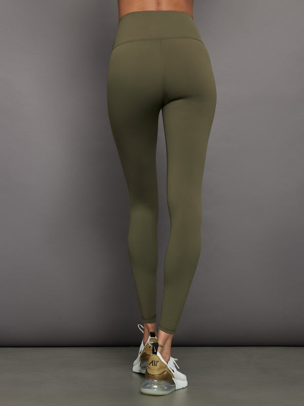 High Rise Full-Length Legging in Diamond Compression - Olive