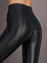 High Rise Flare Legging in Takara Shine - Black