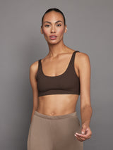 Ribbed Bra - Dark Oak