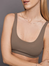 Ribbed Bra - Caribou