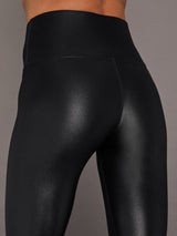 High Rise Full-Length Legging in Takara Shine - Black