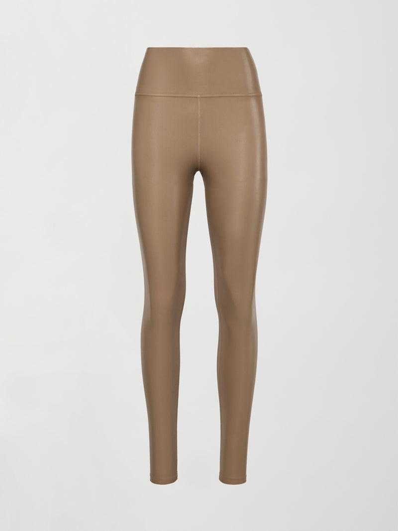 High Rise Full-Length Legging in Takara Shine - Caribou