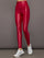 High Rise Full Length Legging in Takara Shine - Crimson Red