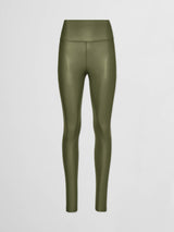 High Rise Full-Length Legging in Takara Shine - Olive