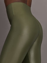 High Rise Full-Length Legging in Takara Shine - Olive