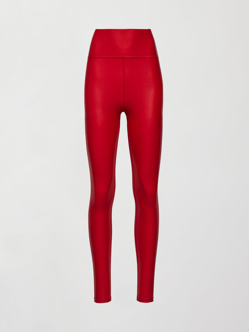 High Rise Full-Length Legging in Takara Shine - Haute Red