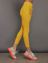 Ribbed 7/8 Legging - Old Gold