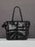 Quilted Tote Bag - Black Shine