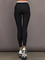 Contrast Waistband Legging in Melt - Black/White