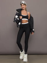 Contrast Waistband Legging in Melt - Black/White