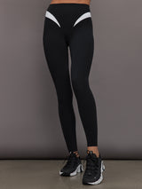 Spliced Colorblock Legging in Melt - Black / White