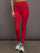 Spliced Colorblock Shine Legging in Melt - Crimson Red