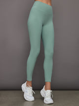 High Rise Legging in Melt - Granite Green