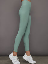 High Rise Legging in Melt - Granite Green