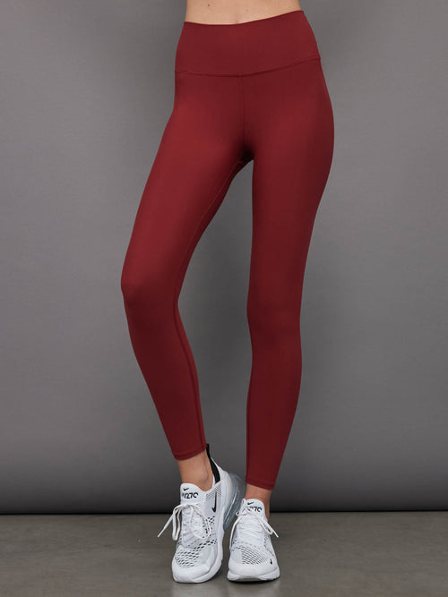 High Rise Legging in Melt - Merlot