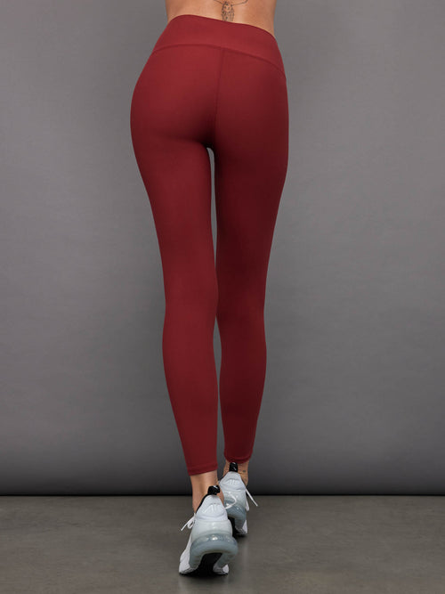 High Rise Legging in Melt - Merlot