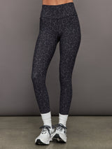 High Rise Legging in Melt - Charcoal Leopard